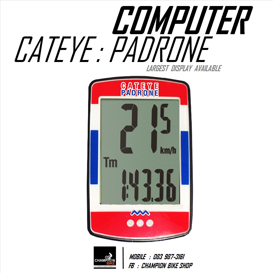 ไมล์วัดวามเร็วจักรยาน CATEYE : PADRONE WIRELESS BIKE COMPUTER