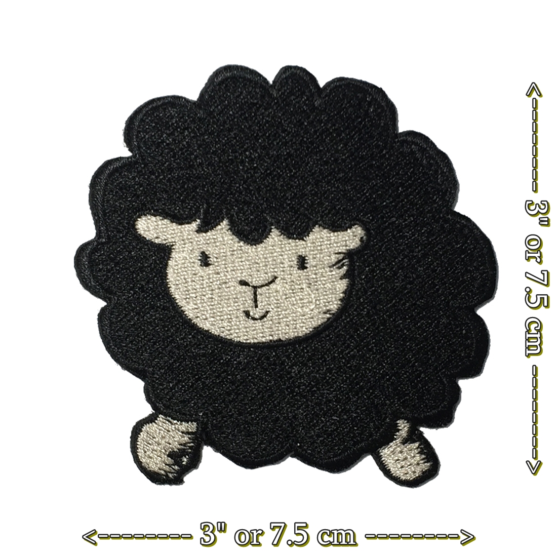 แกะดำ ตัวรีดติดเสื้อ อาร์มรีด อาร์มปัก ตกแต่งเสื้อผ้า หมวก กระเป๋า แจ๊คเก็ตยีนส์ Cute Creature Embroidered Iron on Patch