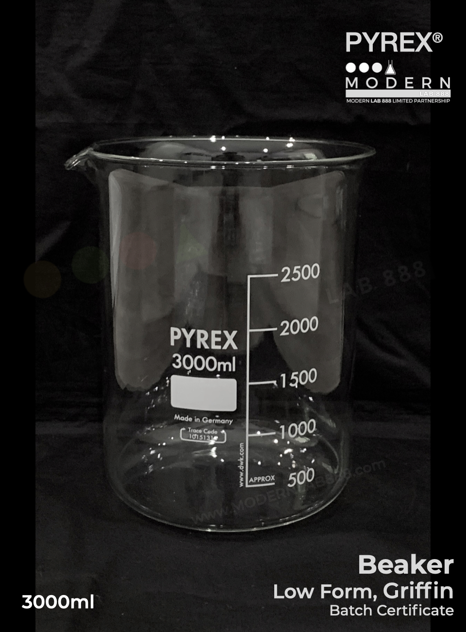 บีกเกอร์ทรงเตี้ย / Beaker, Low Form, Griffin, PYREX