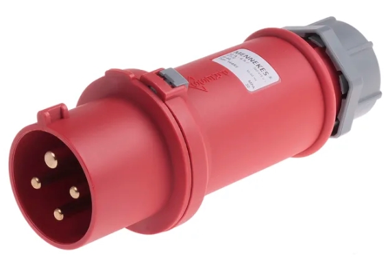 MENNEKES IP44 Red Cable Mount 3P+E Industrial Power Plug