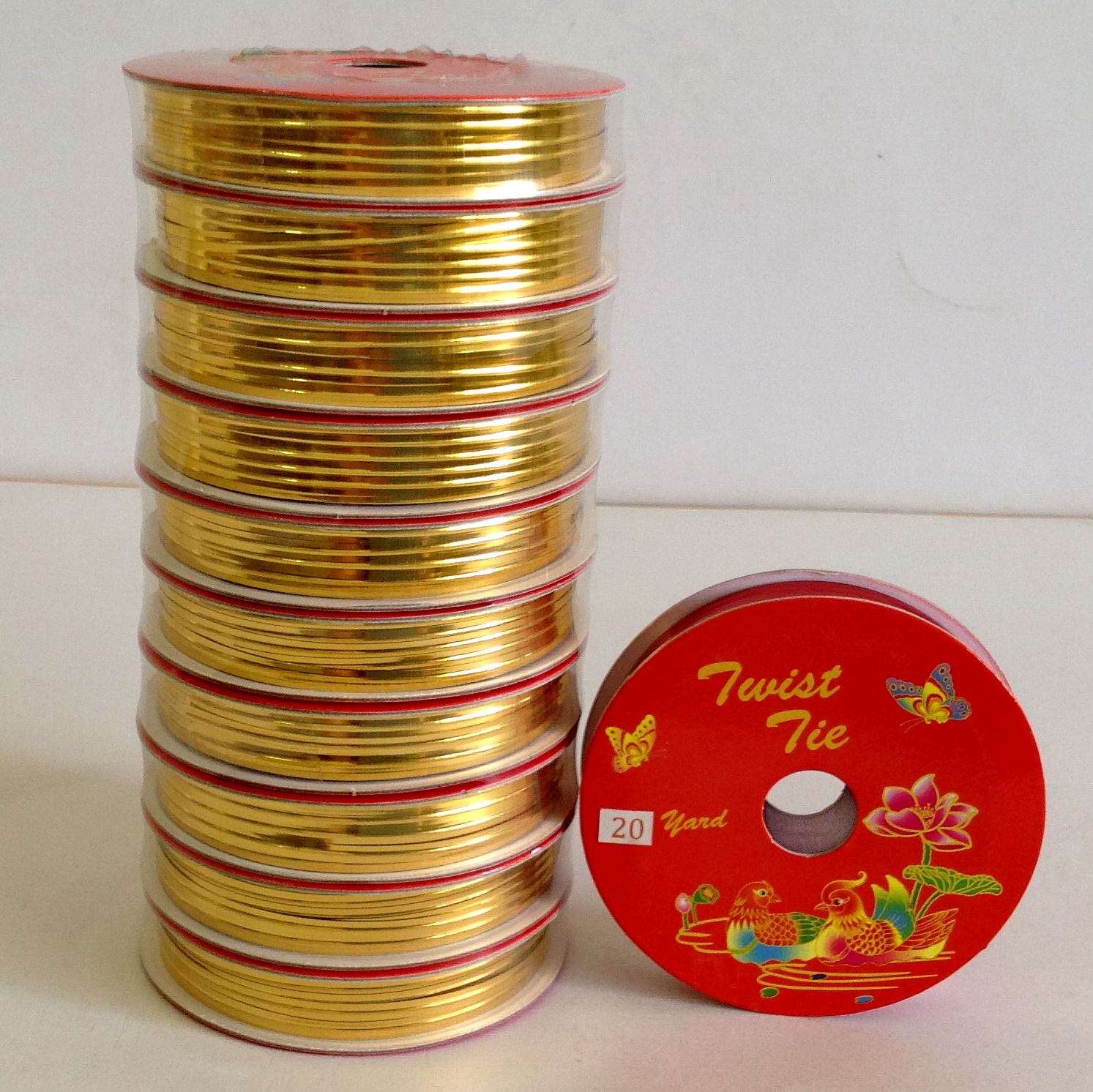 ลวดสี ลวดมัดปากถุง ลวดมัดปากถุงเบเกอรี่ ลวดมัดปากถุงขนม ลวดเบเกอรี่ ริบบิ้นลวด ลวดมัดสินค้า - ยาว 20 Y P&W,P&W TWIST-TIES P&W20Y-07