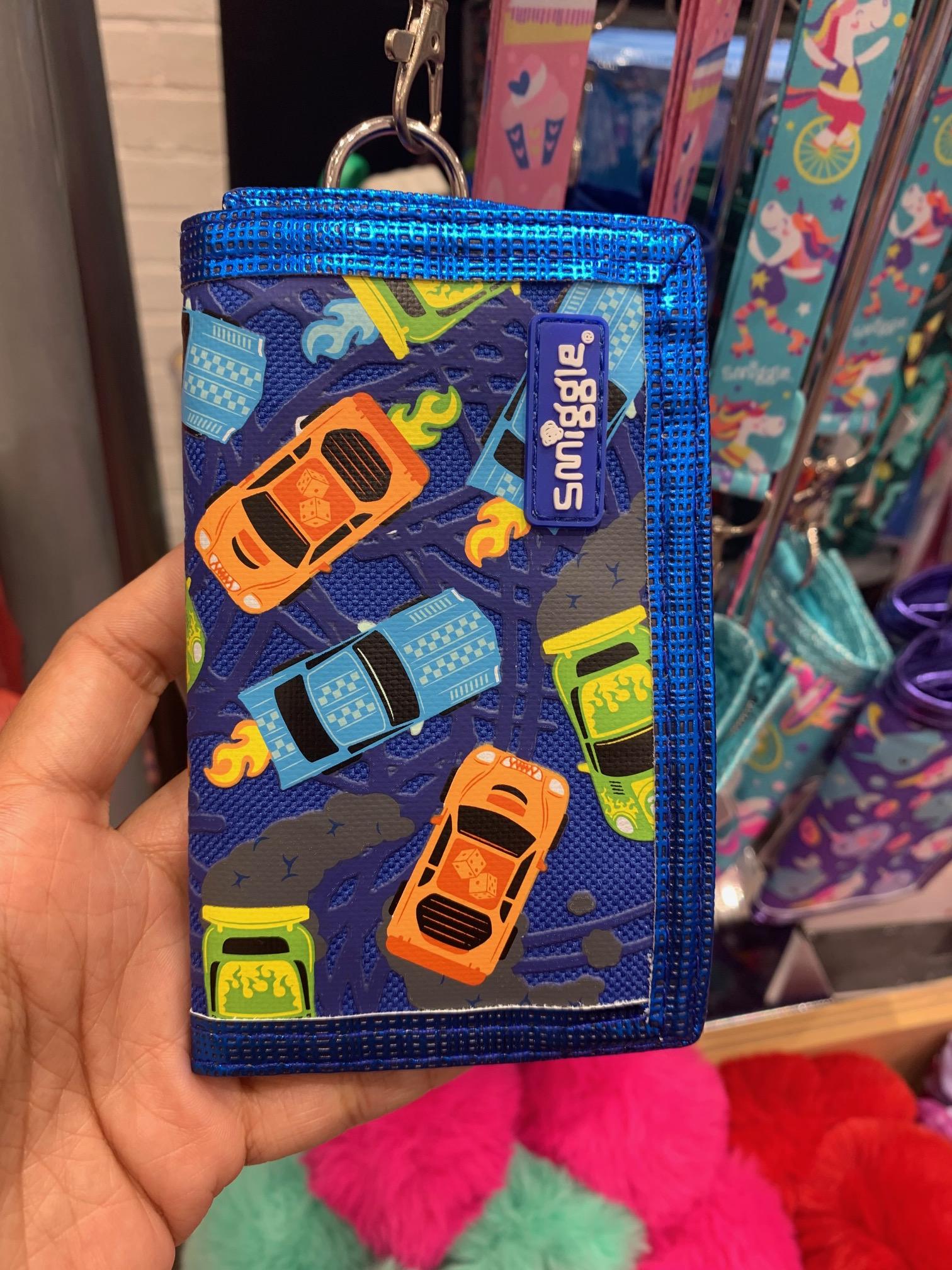 กระเป๋าตัง smiggle wallet with lanyard- whirl น้ำเงิน