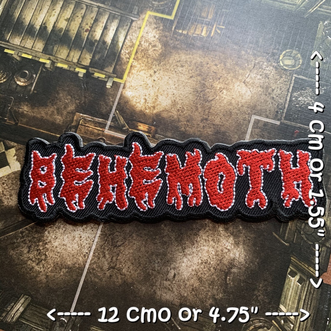 Behemoth วงดนตรี ร็อค เฮฟวี่เมทัล พังค์ ตัวรีดแบบปัก อาร์มปัก ตัวรีดติดเสื้อ ตัวรีด ติดกระเป๋า ติดหมวก ติดแจ๊คเก็ต Rock Iron on Embroidered Patch