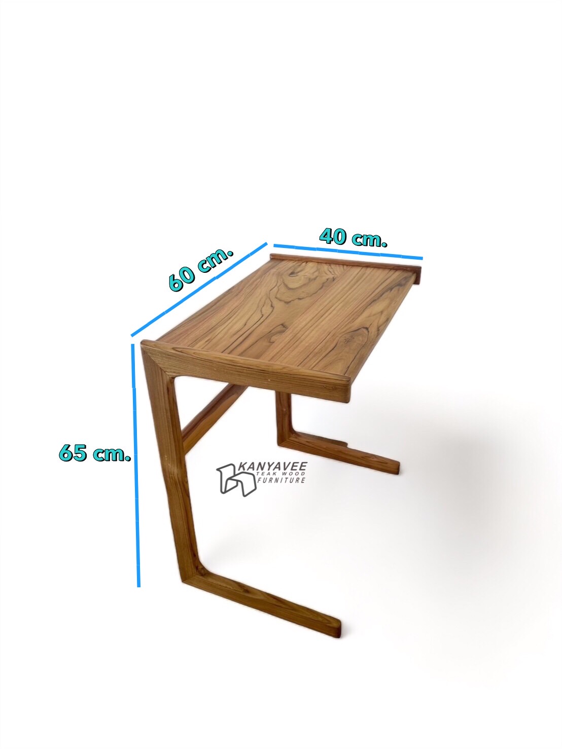 โต๊ะข้างโซฟาไม้สักมินิมอล