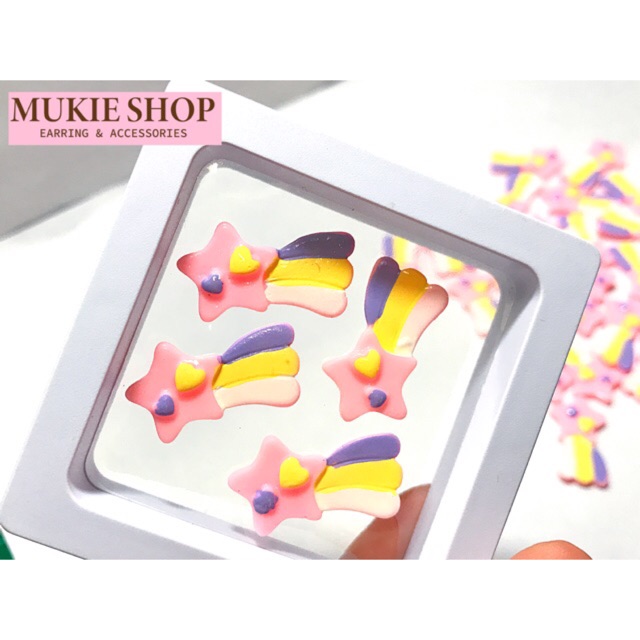 DIY เรซิ่น ดาวหาง🌈🌟 สีพาสเทลน่ารัก แพ็ค 10 ชิ้น