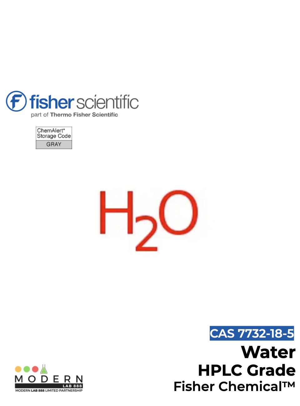 Water (HPLC), Fisher Chemical™, 4L