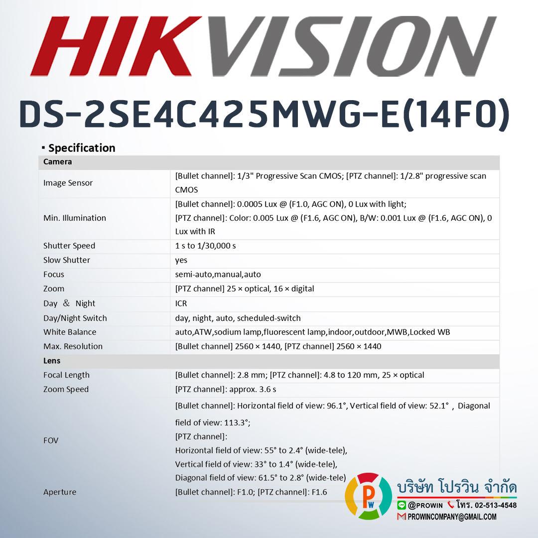 HIKVISION DS-2SE4C425MWG-E(14F0)