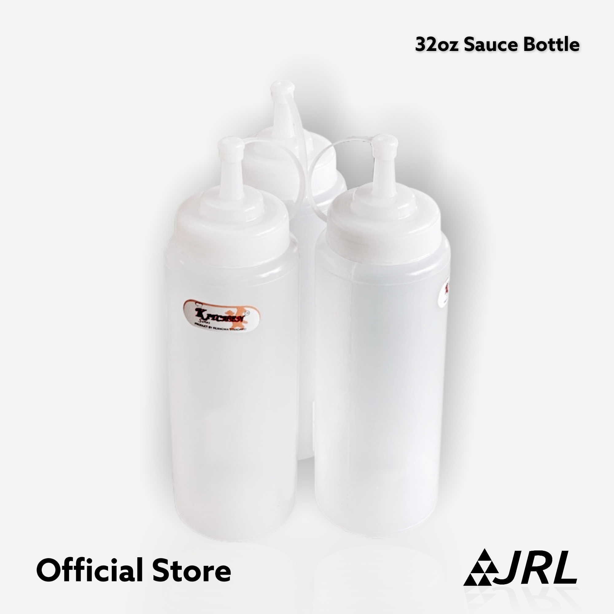 ขวดบีบพลาสติก 3 ขวด ขนาด 32 oz.