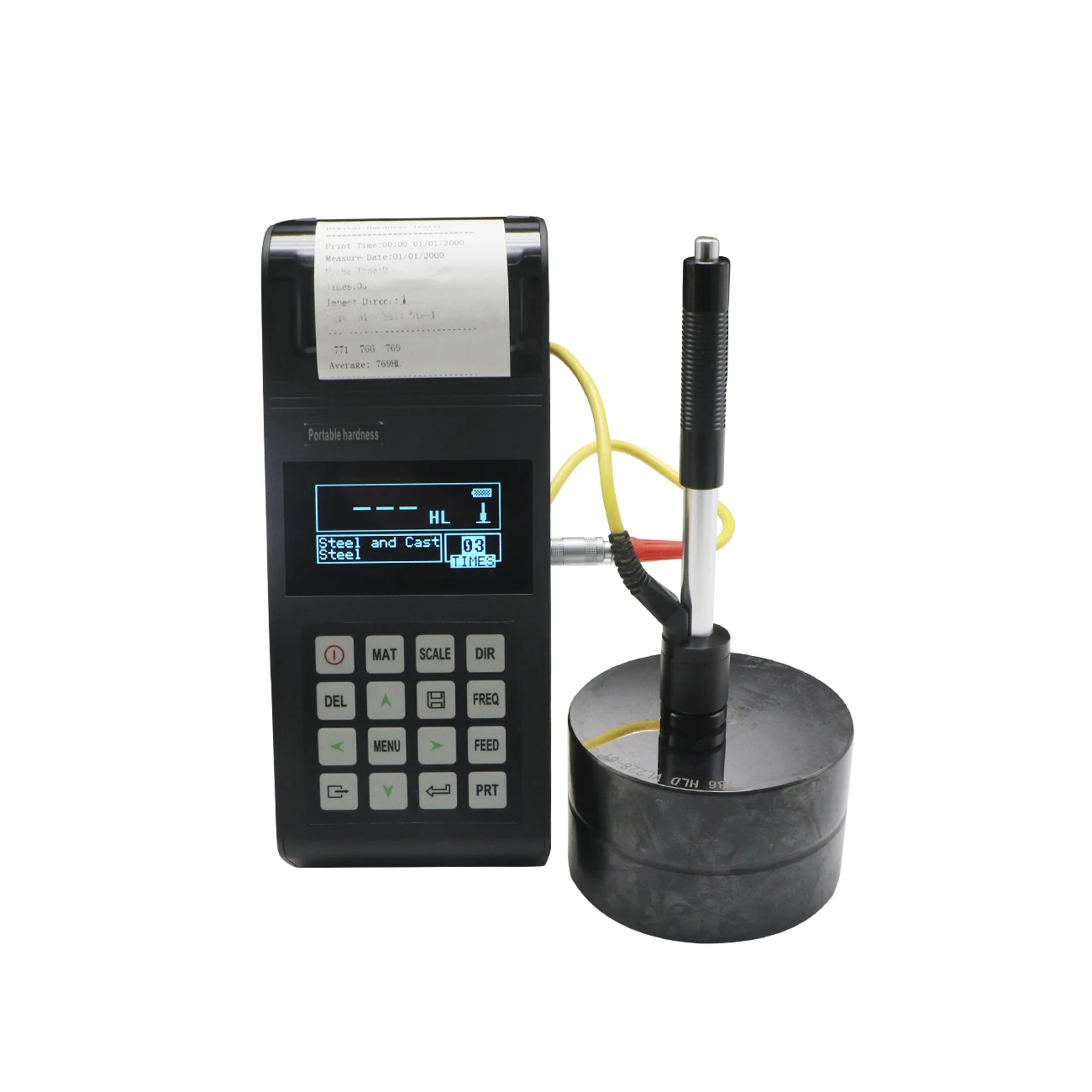 เครื่องทดสอบความแข็งเหล็กแบบพกพา,SHAHE, Portable Hardness Tester, Leeb Hardness Tester With Printer For Steel, Materials Durometer Tester Meter SL-160,