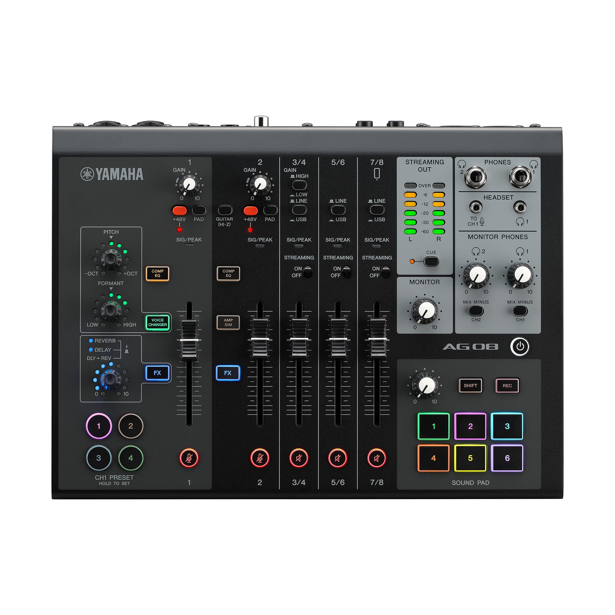 YAMAHA AG08 Live Streaming Mixer มิกเซอร์ , mixer , มิกเครื่องเสียง , มิกเซอร์ดิจิตอล , มิ๊กดิจิตอล
