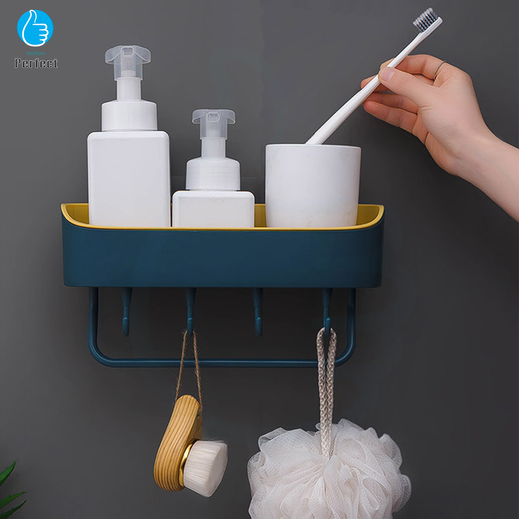 ชั้นวางของในห้องน้ำ ชั้นแขวนผนัง ชั้นเก็บของในห้องน้ำ ไม่ต้องเจาะผนังห้องน้ำ รุ่น Bathroom shelf 05