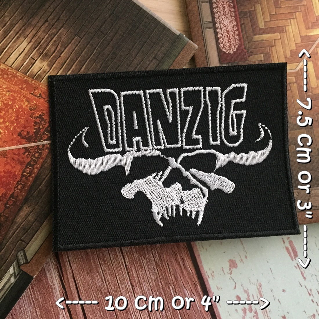 Danzig วงดนตรี ร็อค เฮฟวี่เมทัล พังค์ ตัวรีดแบบปัก อาร์มปัก ตัวรีดติดเสื้อ ตัวรีด ติดกระเป๋า ติดหมวก ติดแจ๊คเก็ต Rock Iron on Embroidered Patch