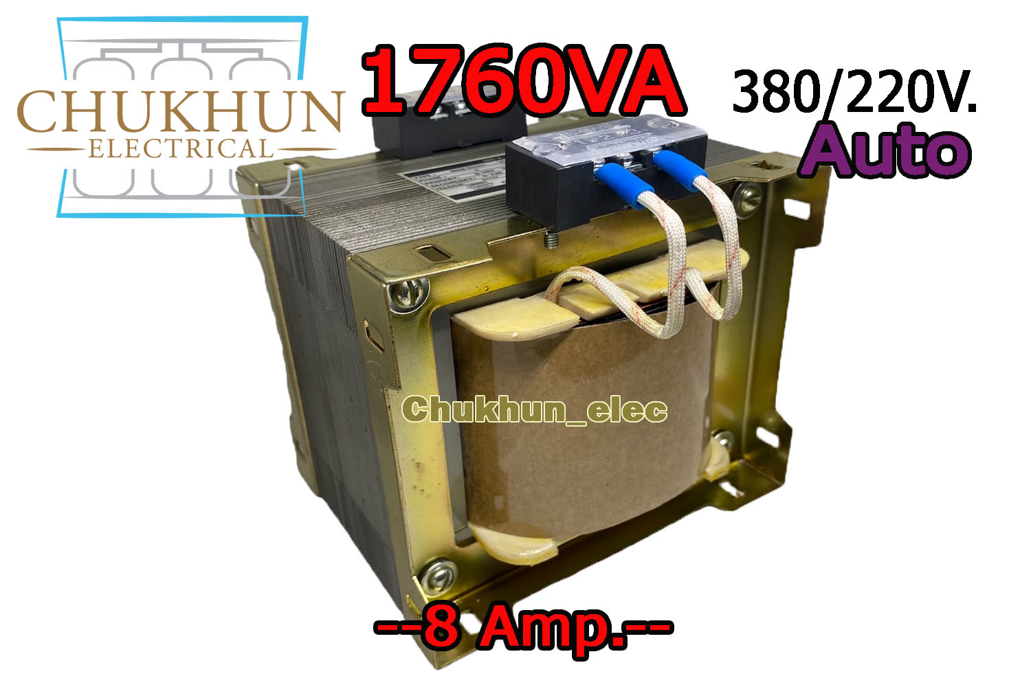 หม้อแปลง Input 380V. Output 220V. 8Amp