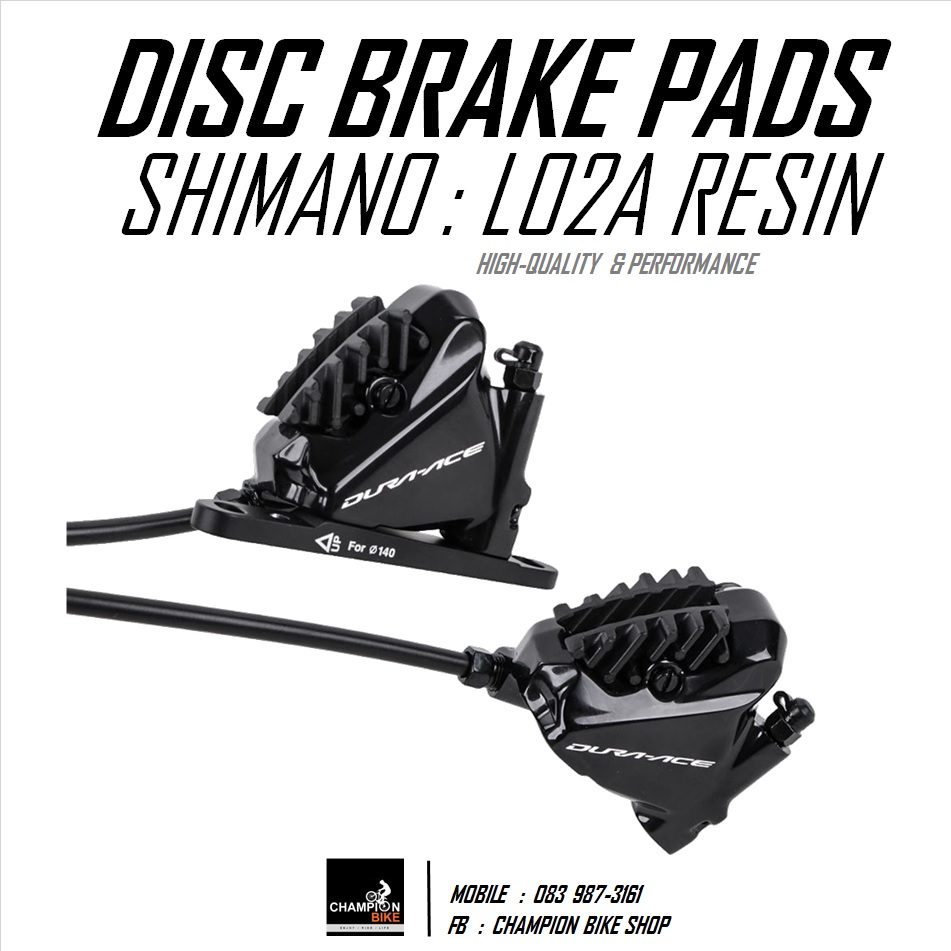 ผ้าเบรคดิสเบรคเสือหมอบ SHIMANO : DISC BRAKE PADS L02A RESIN + FIN