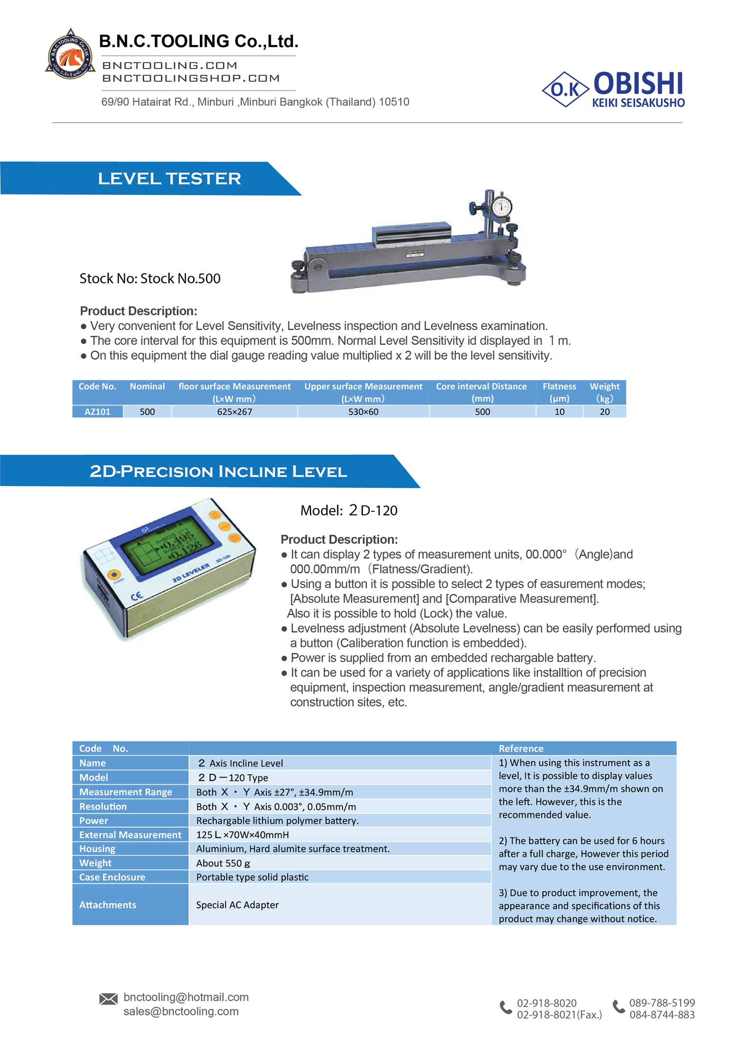 OBISHI,2D-Precision Incline Level,2D-120
