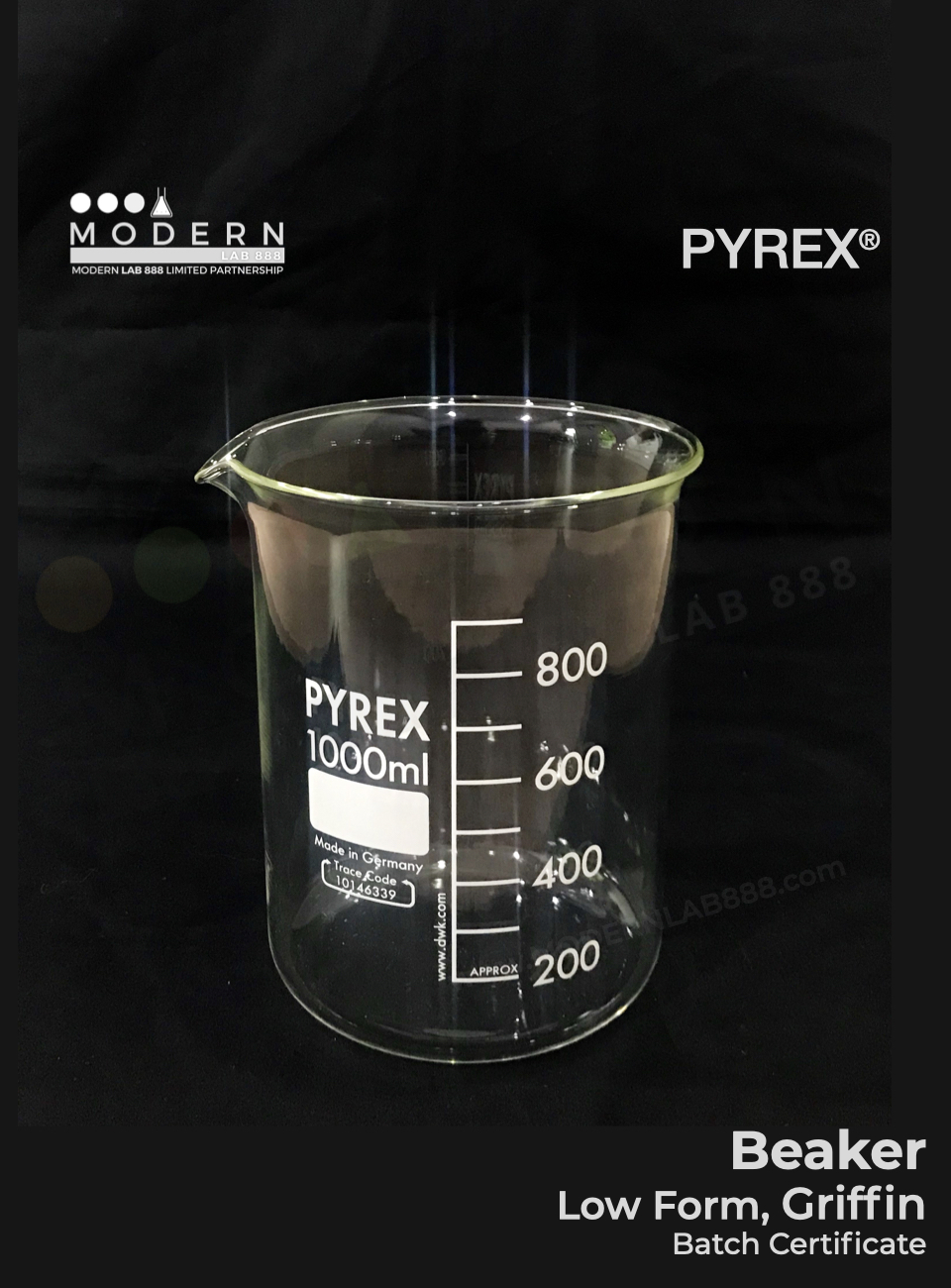 บีกเกอร์ทรงเตี้ย / Beaker, Low Form, Griffin, PYREX