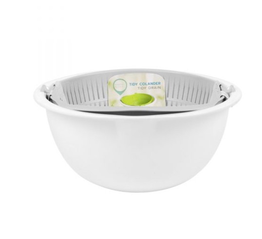 Micronware ตะแกรง คละสี ปราศจากสารก่อมะเร็ง (BPA Free) รุ่น 5122 (ขาว-เทา)