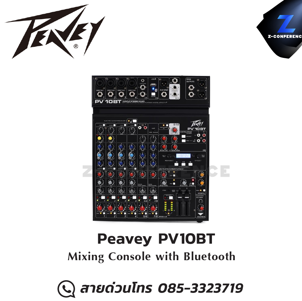 Peavey PV10BT มิกเซอร์ Mixing 10 Ch Mixer มิกเซอร์ , mixer , มิกเครื่องเสียง , มิกเซอร์ดิจิตอล , มิ๊กดิจิตอล