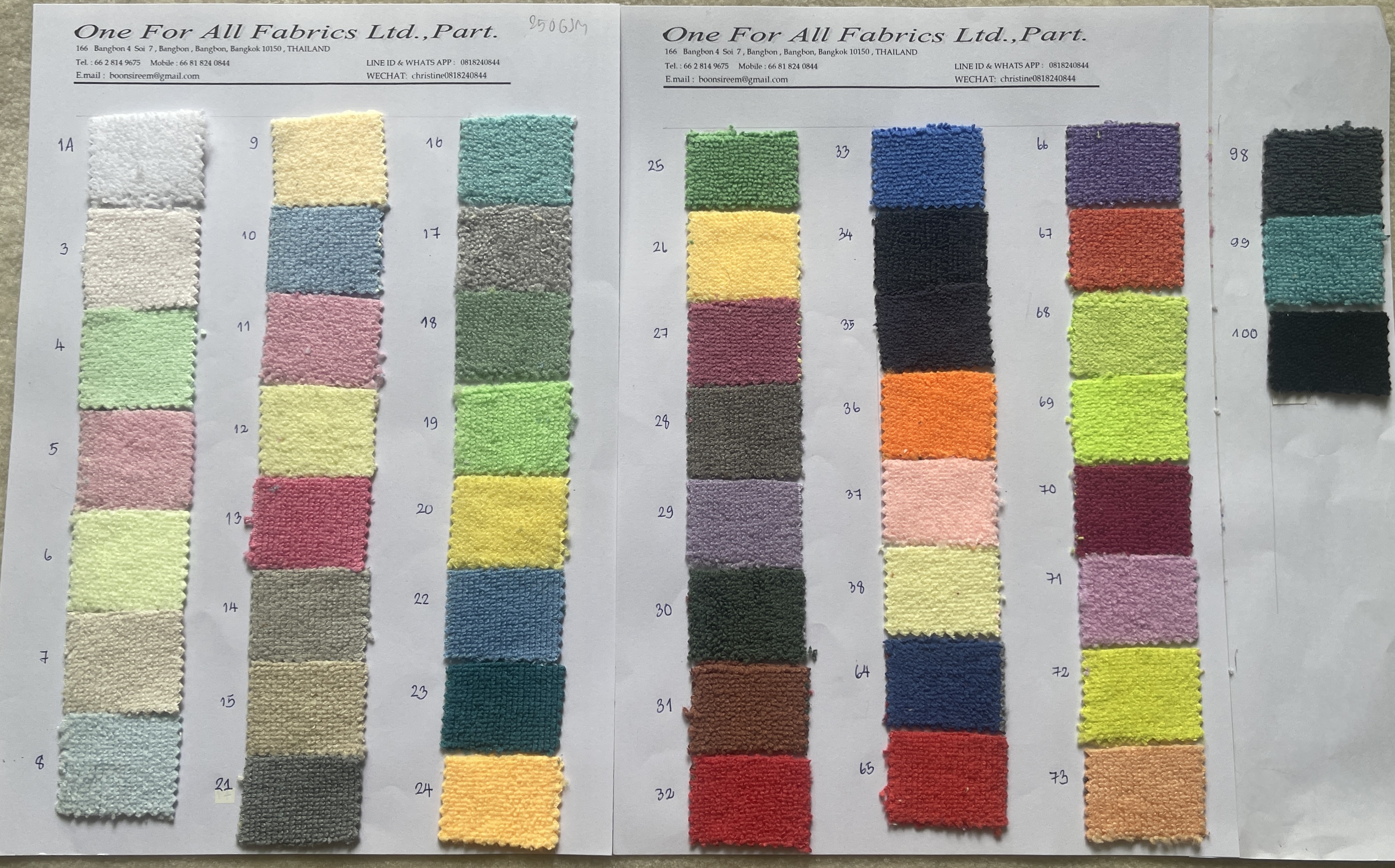 M210D ผ้าขนหนู เนื้อแน่นเส้นหนา terry towel 80/20 polyester/cotton น้ำหนัก 250 gsm ผ้าทำเสื้อคลุม bathrobe ผ้าเช็ดผม เนื้อด้านน่มนวล ซับน้ำดี หน้าผ้า 6ุ0 inches"