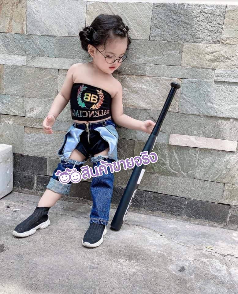 NS19/🌈พร้อมส่ง🌈ชุดเด็กผู้หญิง เสื้อ+กางเกง น่ารักสุดๆ งานเลียนแบบคนโต