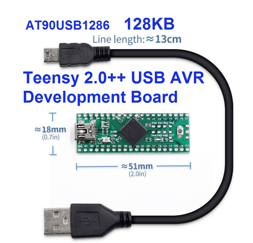Teensyduino Teensy 2.0++ USB AVR Development Board ISP U Disk Keyboard Mouse Experimental Board AT90USB1286