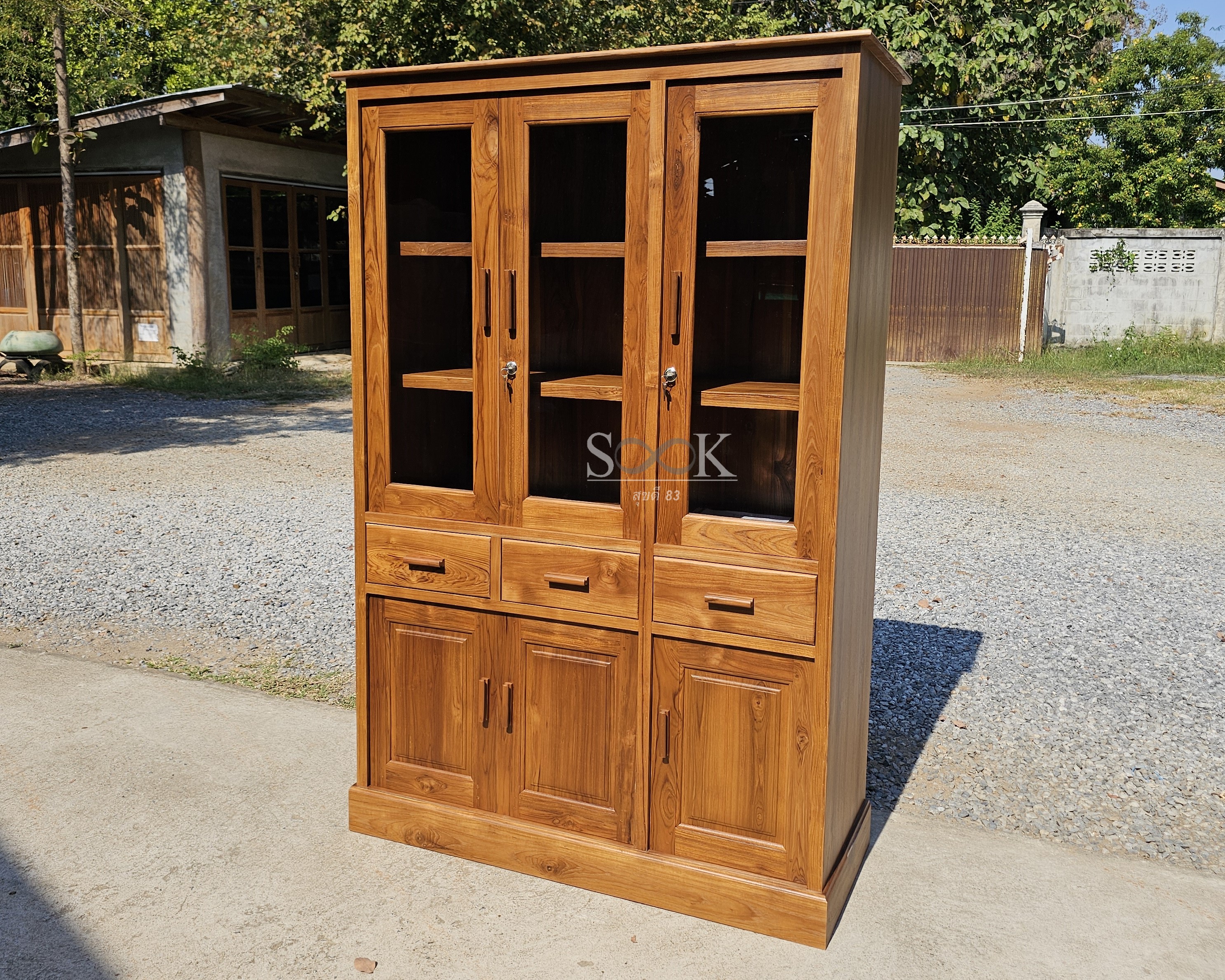 ตู้โชว์บานกระจกสูง 2 ม.