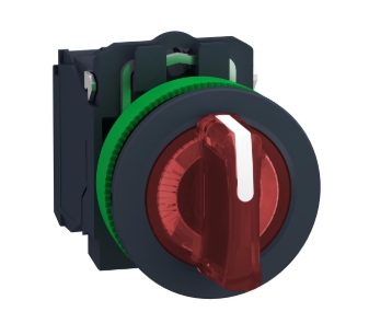 Schneider Electric Control Switches FLUSH RED ILL SS 3 POS MAINT. 1NO 1NC