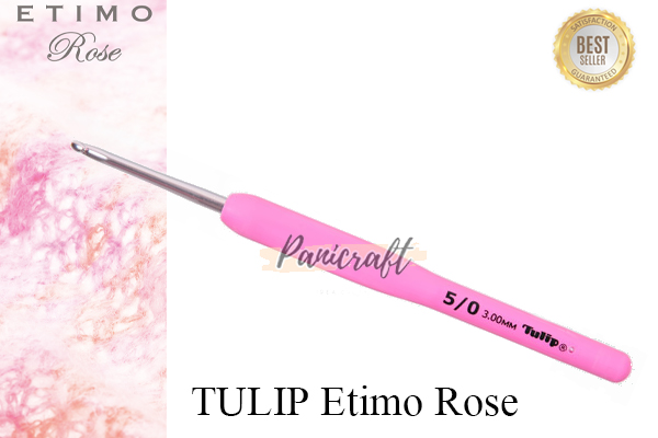 เข็มโครเชต์Tulip Etimo Roseด้ามสีชมพูด้ามทำจากยางนุ่มมือสีหวานเนื้อเข็มทำจากอลูมิเนียมสินค้าขายดี