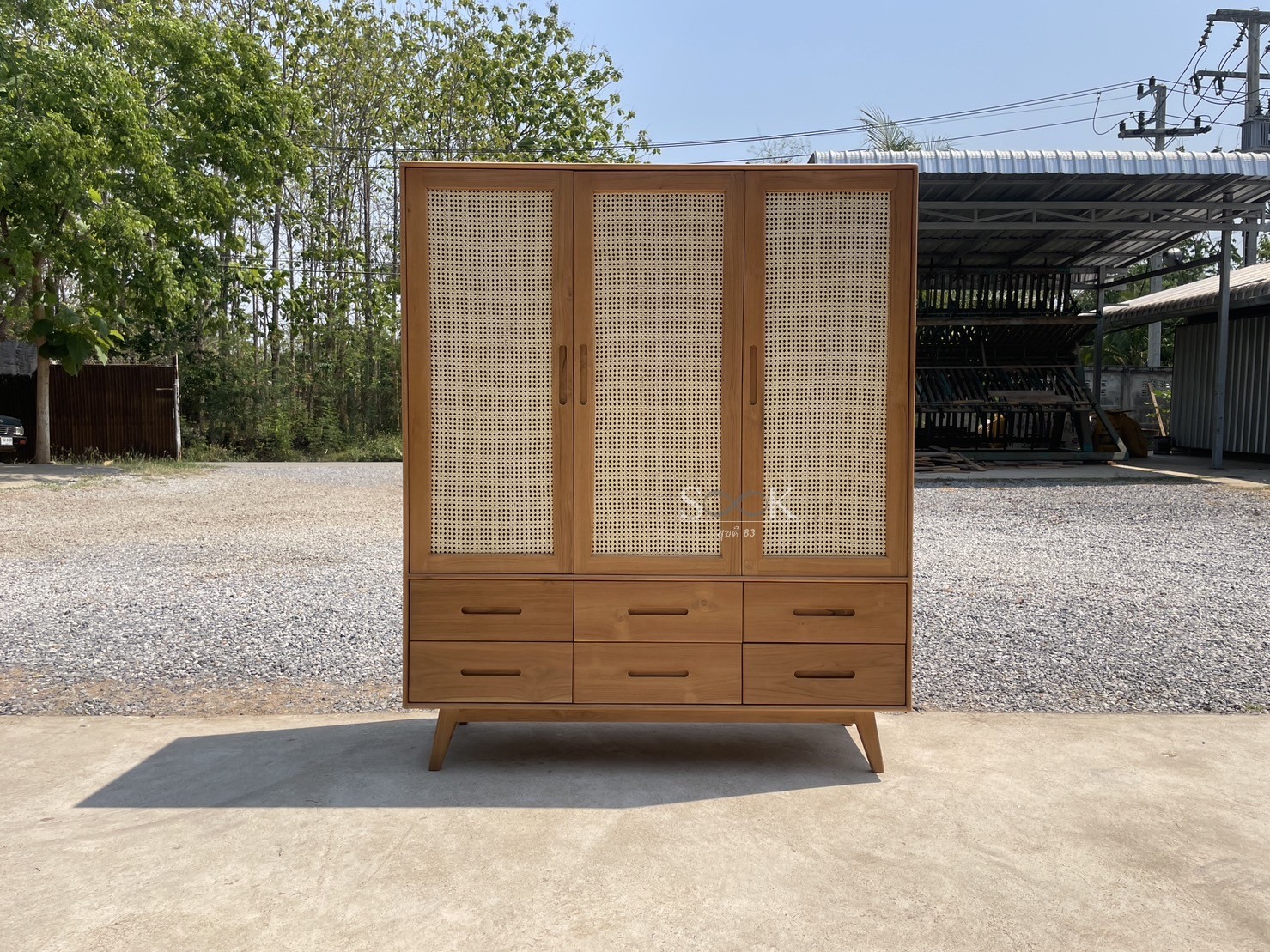 ตู้เสื้อผ้ามินิมอลบานหวาย