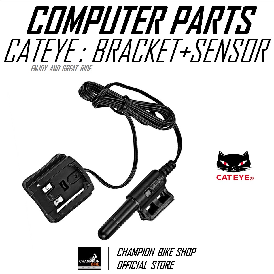 สายเซ็นเซอร์วัดความเร็วพร้อมฐานยึดไมล์ สำหรับไมล์จักรยาน CATEYE : BRACKET+SERSOR FOR CATEYE BIKE COMPUTER VELO7 VELO9