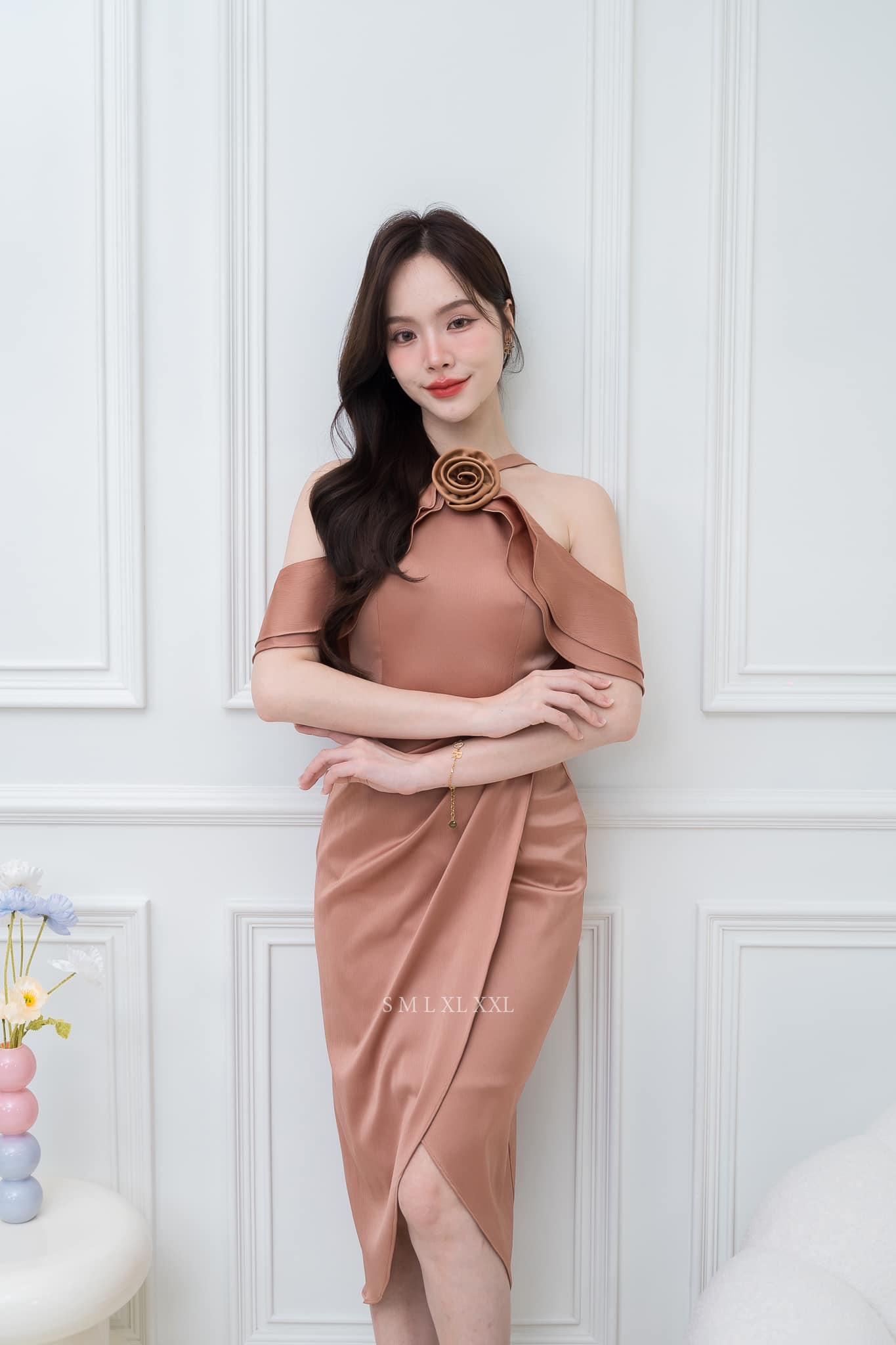 ชุดเพื่อนเจ้าสาวโทนสีน้ำตาล งานแต่งธีมสีน้ำตาล