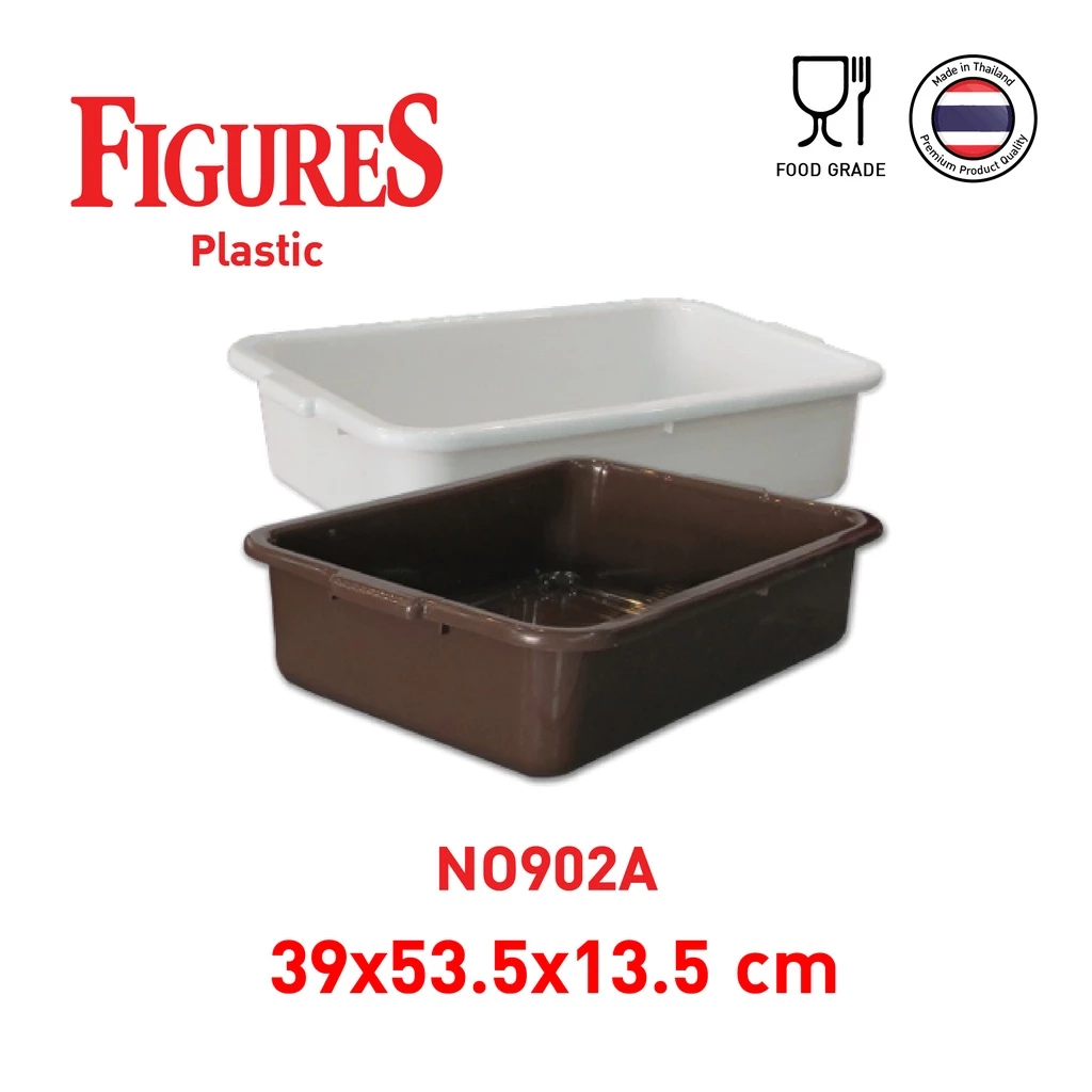 กระบะเก็บจาน กะละมังเหลี่ยม รุ่น NO902A 39 x 53.5 x 13.5 ซม. 18 ลิตร