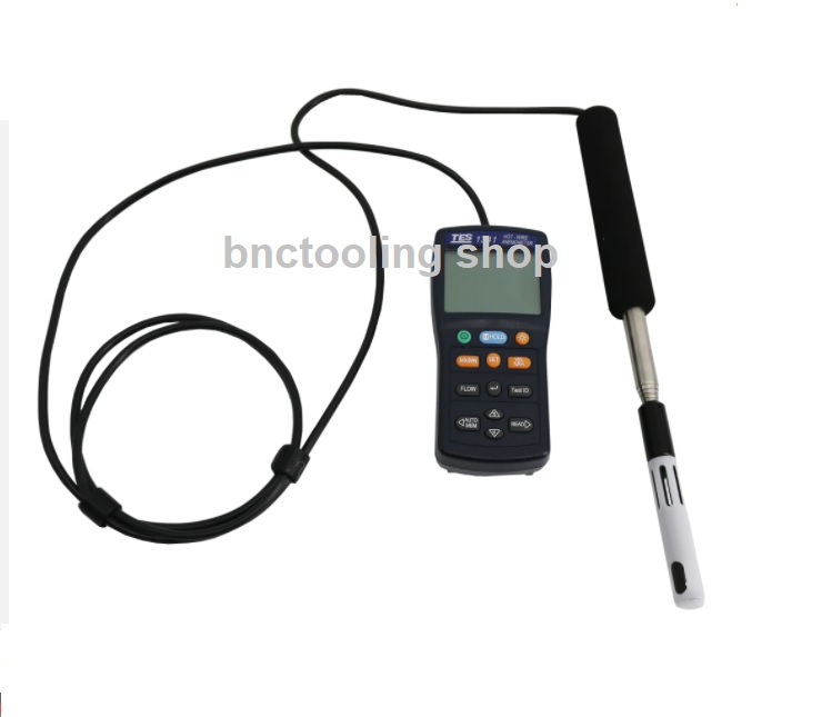 เครื่องวัดความเร็วลม,Portable Digital Air Wind Flow Meter TES-1341 Hot Wire Thermo Anemometer Speed Measuring Tester Meter with Fast Response Probe