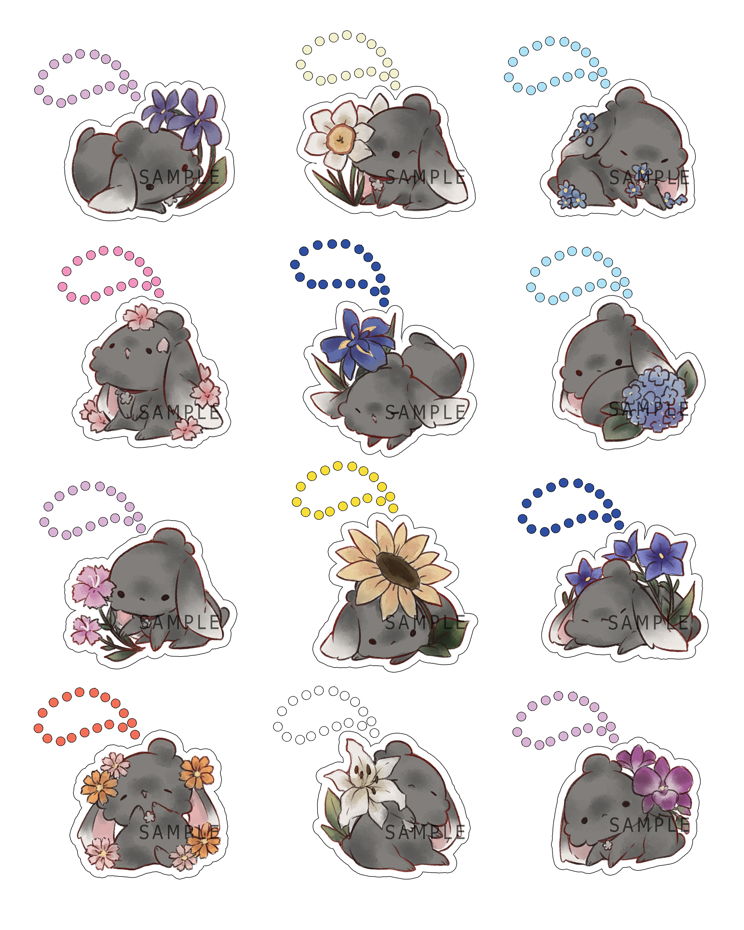 Hana Project : พวงกุญแจอะคริลิค ดอกไม้ประจำเดือนเกิด