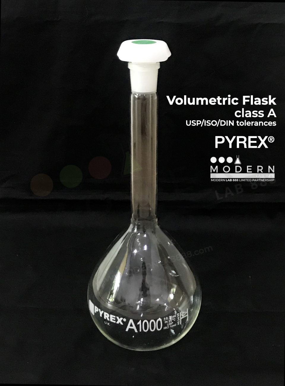 ขวดวัดปริมาตร / Volumetric Flasks, Class A (Batch Certificate), PYREX