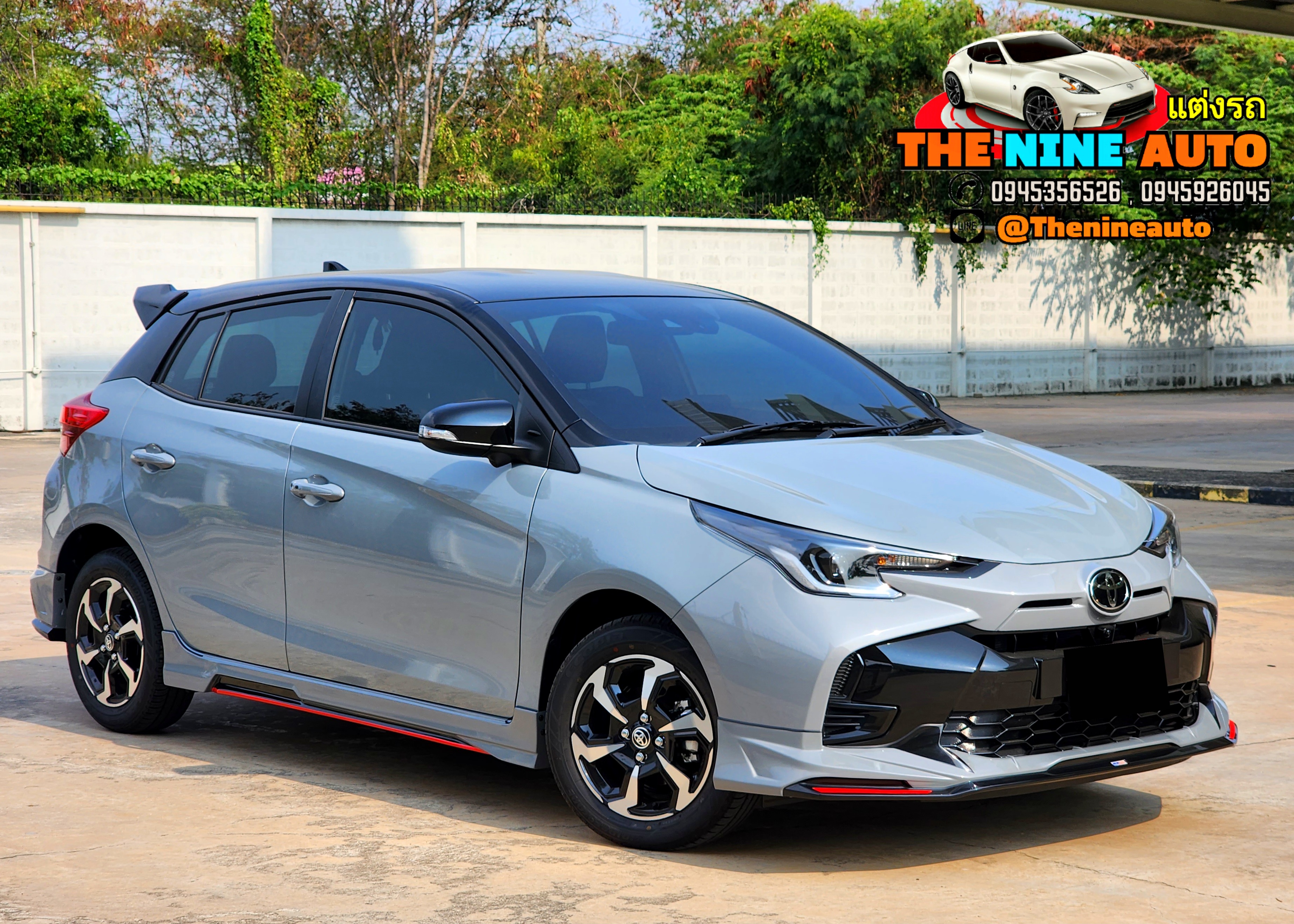 ชุดแต่ง Yaris 2023 แบบ KX SPORT ชุด 5 ชิ้น(มีสปอยเลอร์สีดำ)