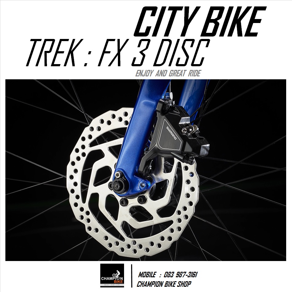 จักรยานซิตี้ไบค์ TREK : FX 3 DISC CITY BIKE - 2022 สีน้ำเงินเฟดดำ