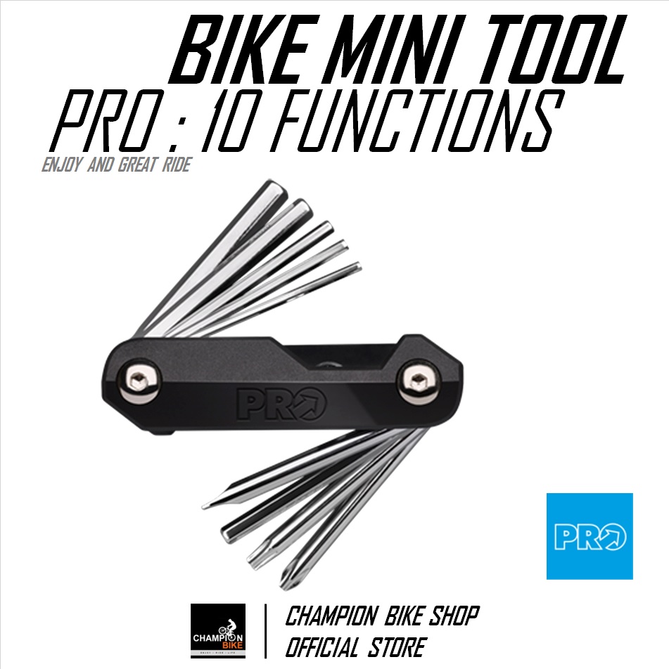 ชุดเครื่องมือพับจักรยาน 10 ชิ้น PRO : MINITOOL 10 - BIKE FOLDING MULTI TOOL 10 IN 1