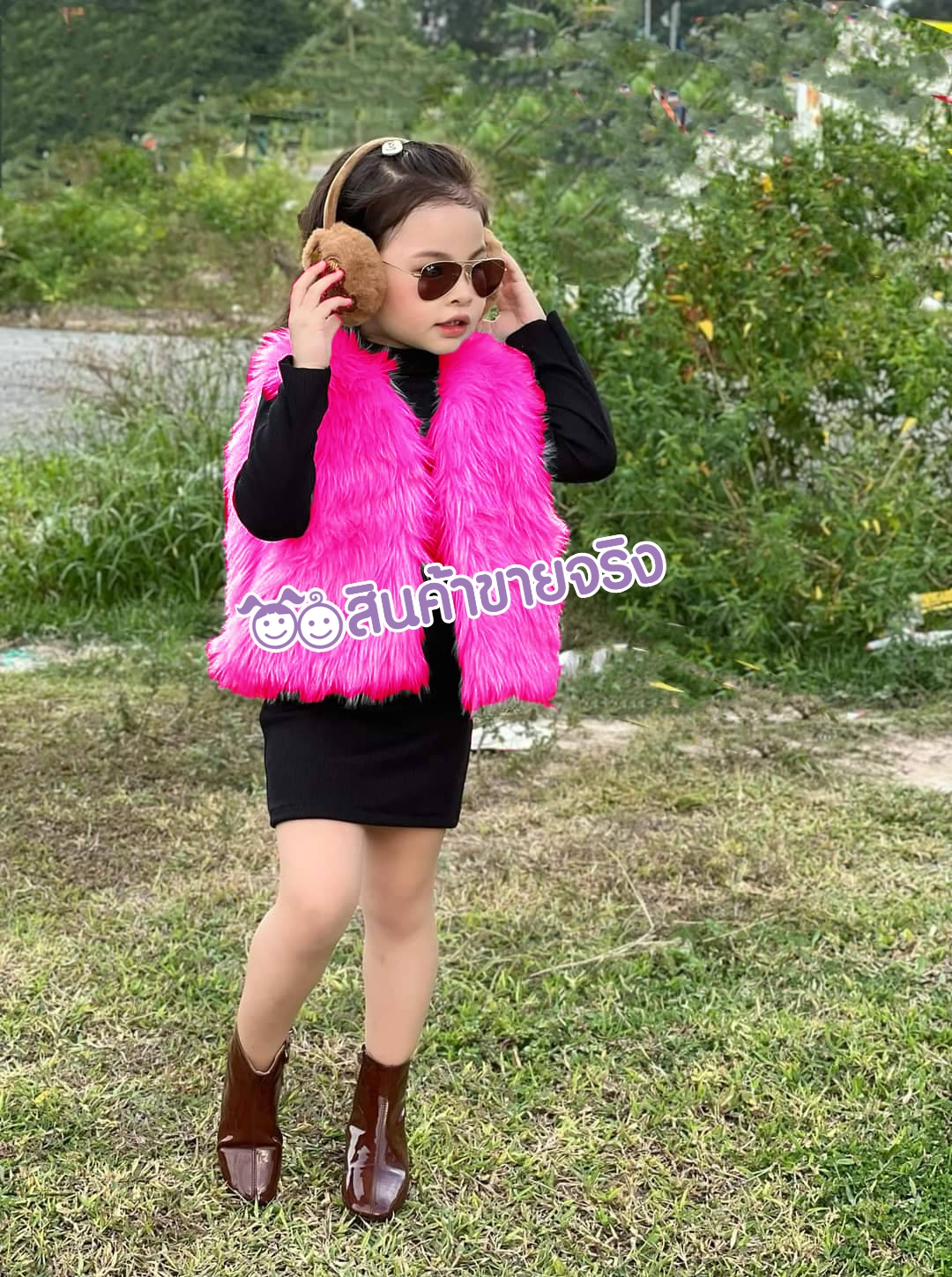 TD01-TA01/💜พร้อมส่ง💜ชุดเด็กผู้หญิง เดรสสีดำ+เสื้อขนมิ้ง 3สี(ขายแยกกันนะคะ)
