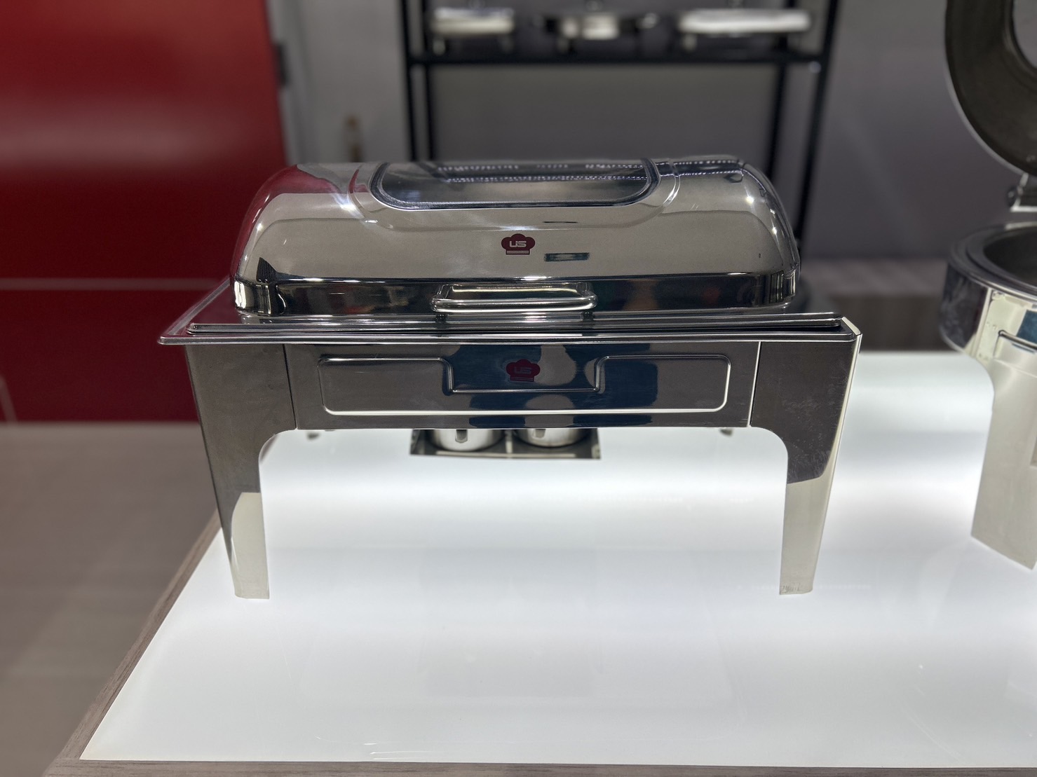 ชุดอ่างอุ่นอาหาร ชุดถาดบุฟเฟต์ สแตนเลส ฝาพับ