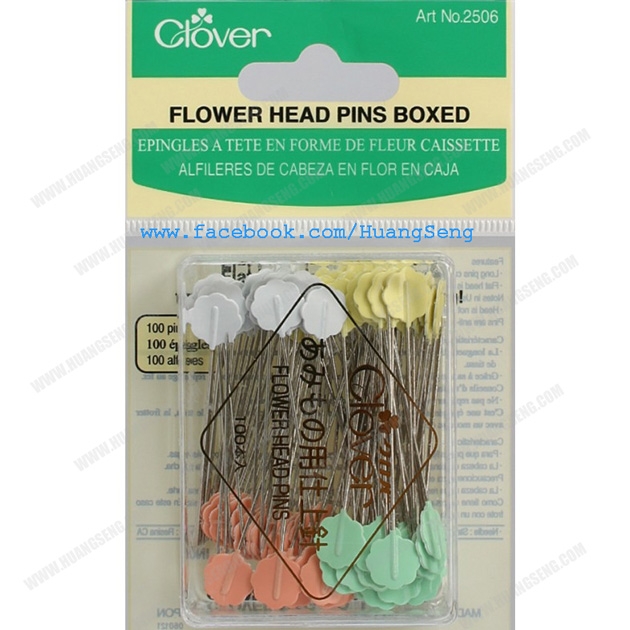 เข็มหมุดหัวดอกไม้ CLOVER 0.70mm x 54mm (100ตัว)