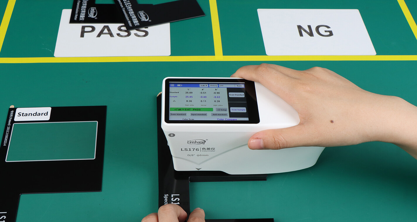 Linshang LS176, Spectrophotometer, Full spectrum LED light source with balanced spectral distribution in the visible light range.Spectrophotometer , Spectrophotometers LS176 D/8°, High Accuracy Whiteness and Yellowness Spectral Reflectance Curves APP Soft