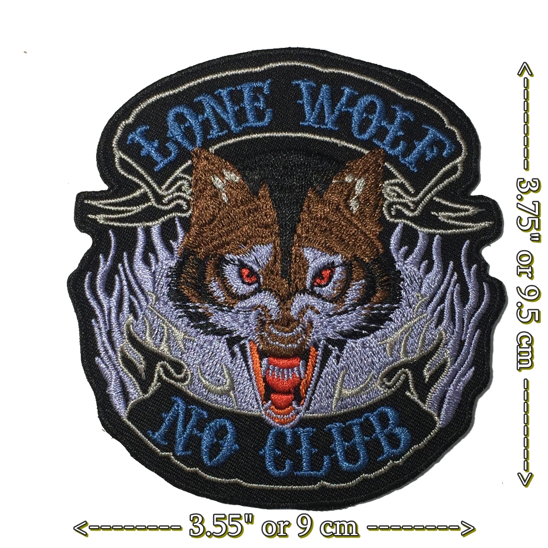 Lone Wolf Club ตัวรีดติดเสื้อ อาร์มรีด อาร์มปัก ตกแต่งเสื้อผ้า หมวก กระเป๋า แจ๊คเก็ตยีนส์ Racing Embroidered Iron on Patch