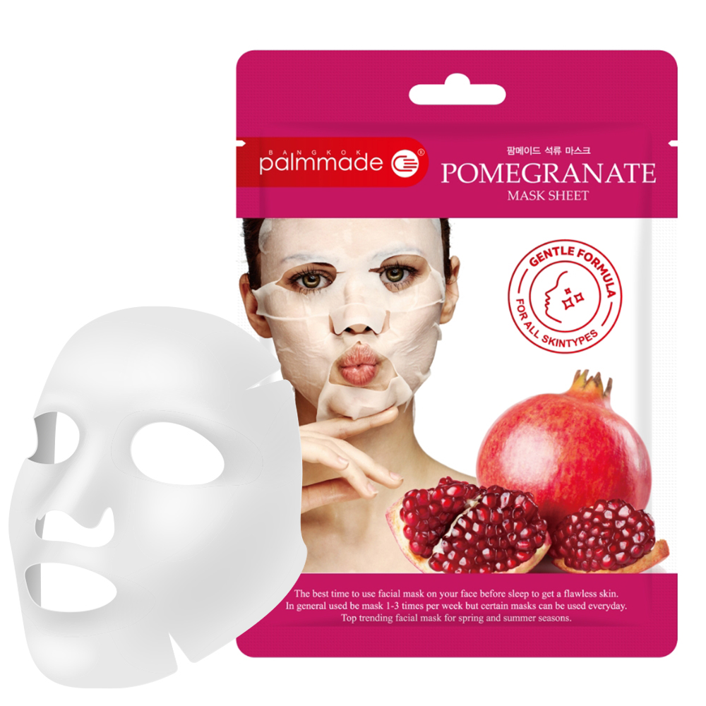 ปาล์มเมด พอมแกรนนิท มาส์ก ชีท (12 ชิ้น) PALMMADE POMEGRANATE MASK SHEET (12 pcs)
