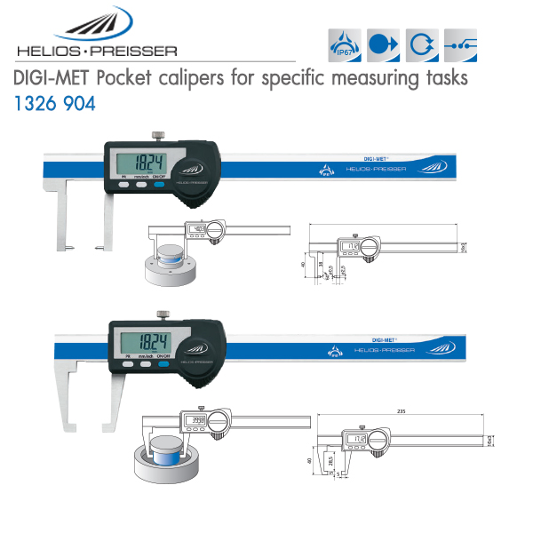 HELIOS-PREISSER,DIGI-MET Pocket calipers for speclfic measuring tasks,1326 904