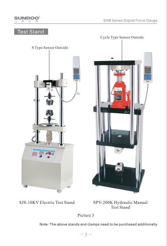 SHB Digital Push Pull Force Gauge (S Type Sensor Outside),SUNDOO,SHB Series Sensor Outside Digital Push Pull Force Gauge