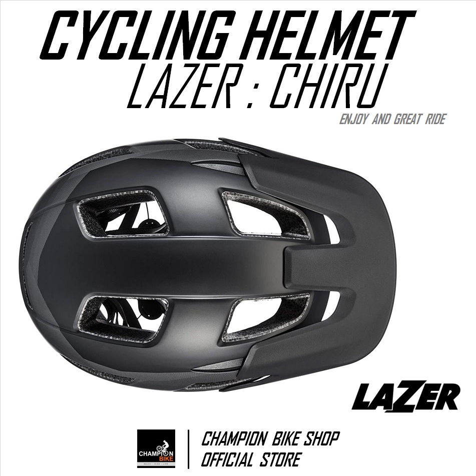 หมวกจักรยาน LAZER : CHIRU MTB BIKE HELMET สีดำด้าน-เทาด้าน