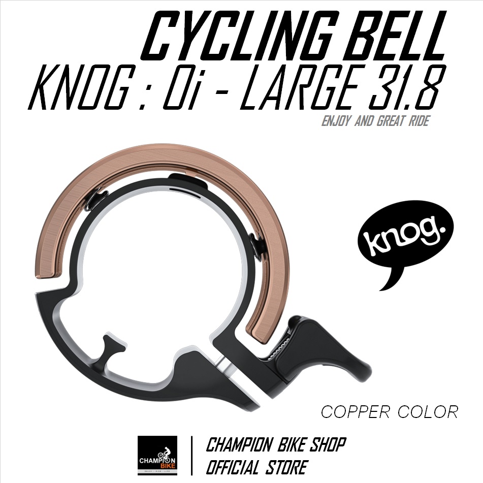 กระดิ่งจักรยาน KNOG : Oi CLASSIC CYCLING BELL สีทองแดง / LARGE 31.8mm.