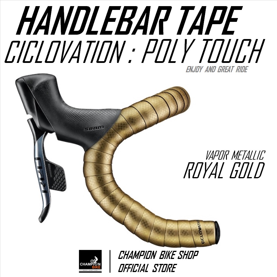 ผ้าพันแฮนด์เสือหมอบ สีทองเมทัลลิก CICLOVATION : POLT TOUCH - VAPOR METALLIC GOLD HANDLEBAR TAPE
