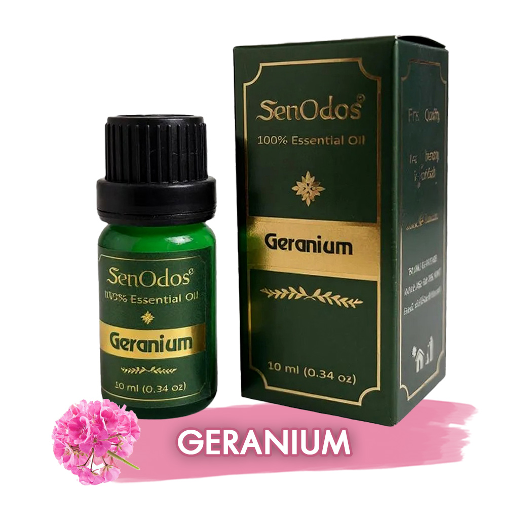 SenOdos น้ำมันหอมระเหยแท้ กลิ่นเจอเรเนี่ยม Geranium Essential Oil 10ml